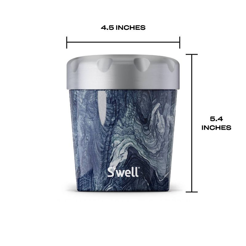 S&#39;well 16oz Ice Cream Pint Cooler Azurite Marble, 5 of 7