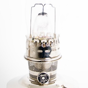 Aladdin Oil Fuel Lamp, Indoor Emergency Lighting for Shelf, Table or Hanging, Chrome or Brass Finish - 1 of 3