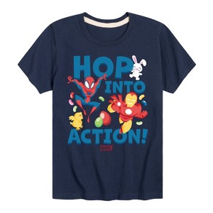 Boys' - Marvel - Avengers Easter Hop Into Action Short Sleeve Graphic T-Shirt - 1 of 4