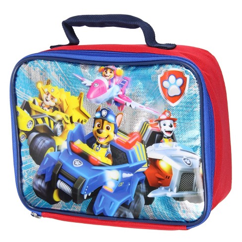 Paw Patrol Lunch Box Chase Marshall Rubble Rectangular Lunch Bag Tote Blue