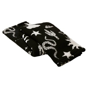 Makers Collective Celestial Garden Faux Shearling Black/White Throw - 1 of 4