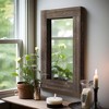 SpassWay 36"H 24"W Solid Wood Accent Mirrors Farmhouse Leaning Mirrors for Living Room Bedroom Entryway - 3 of 4