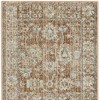 Orange and Ivory Oriental Power Loom Distressed Area Rug With Fringe - 4 of 4