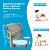 Infans Kids Desk Chair Adjustable Height Children Study Chair w/Auto Brake Casters Blue - 4 of 4