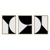 Kate and Laurel Sylvie Minimal Max Mod Set Framed Canvas by The Creative Bunch Studio, 3 Piece 18x24, Natural - 2 of 4