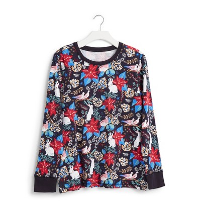 Vera Bradley Women's Outlet Cotton Blend Long-Sleeved Pajama Shirt