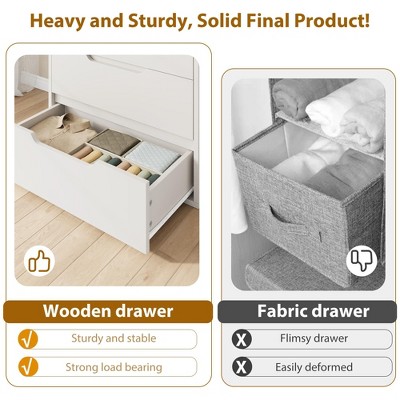 5 Dresser for Bedroom, 45" Tall Dresser, Freestanding Vertical Drawer Cabinet with Storage