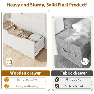 5 Dresser for Bedroom, 45" Tall Dresser, Freestanding Vertical Drawer Cabinet with Storage - 1 of 4