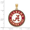 Black Bow Jewelry 14k Yellow Gold Plated Sterling Silver Alabama Crimson Tide NCAA Extra Large Pendant - 2 of 3