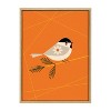Kate & Laurel All Things Decor 18"x24" Sylvie Black-Capped Chickadee Art by Amber Leaders: Mid-Century Modern, Framed, Vertical - 2 of 4