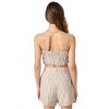 Women's STRIPED PRINT CROPPED TANK TOP AND SHORTS SET - mittoshop - 3 of 4