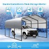 Metal Carport 13x16 FT, Outdoor Galvanized Shelter, Heavy Duty Car Canopy with Steel Roof & Frame - 3 of 4