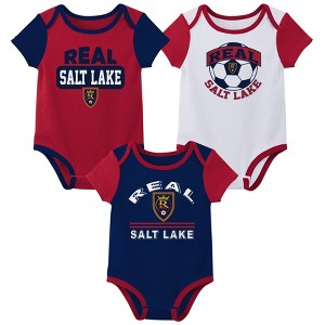 MLS Real Salt Lake Infant Boys' 3pk Bodysuit - 1 of 4