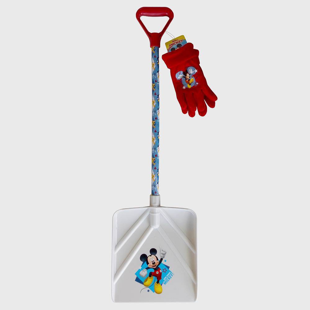 Disney Mickey Mouse Kid's Snow Gloves and Shovel Set: Durable Winter Play Essentials for Children, Polypropylene & Polyester