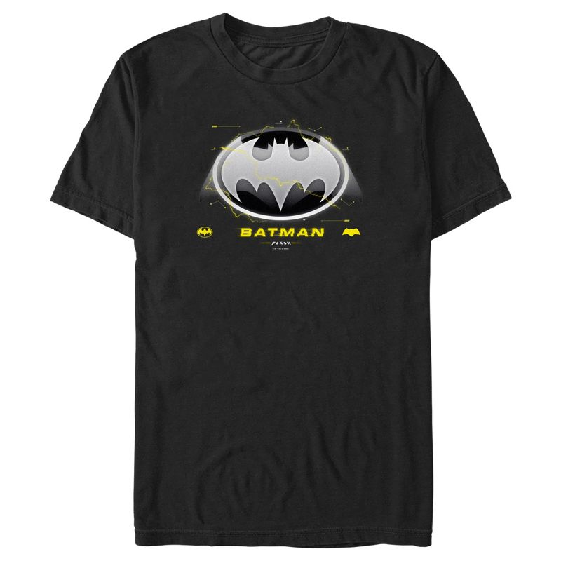 Men's The Flash Lightning Batman Logo T-Shirt, 1 of 6