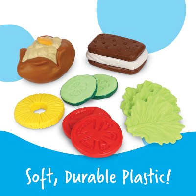 Colorful Toddler Pretend Play Food Basket Set