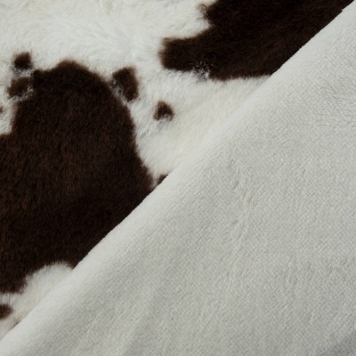 Brown and White Waterproof Faux Fur Pet Blanket