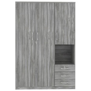 Chery Life 2-Doors Wooden Wardrobe Storage for Bedroom, with Shelves and 3 Drawers - 1 of 4