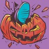 Girl's Design By Humans Halloween smashed pumpkin By BlackBerry55 T-Shirt - 2 of 2