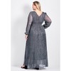 Avenue Women's Plus Size Lucia Plisse Maxi Dress - 3 of 4