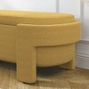 Vynxaria Linen Fabric Upholstered Bench with Large Storage Space for the Living Room, Entryway and Bedroom,yellow( 51.5''x20.5''x17'' ) - 3 of 4