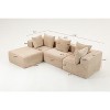 CAVINAS Comfy Corduroy Sofa with 4 Seaters,Magic Cube Sofa with Modular Configuration,U Shape Sectional Sofa for Living Room Furniture - 3 of 4