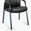 SEVOBAL Task and Office Chairs 2 Pcs PU Reception Chairs with Padded Arms, Stationary Office for Waiting Areas, Meeting Rooms, Black, 39"*7"*22" - 4 of 4