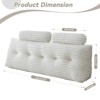 Bekrvio 39”/59”/79” Large Bolster Triangular Headboard Wedge w/2 Neck Roll Pillows Reading Pillows - 2 of 4