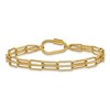 Chisel Stainless Steel Polished Yellow IP-plated Two-Strand 8" Paperclip Link Bracelet - 4 of 4