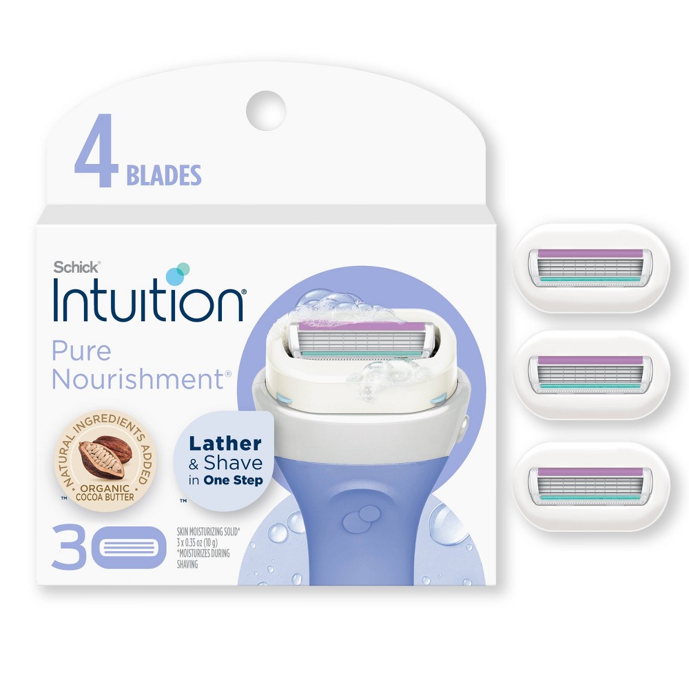 Photos - Razor / Razor Blade Schick Intuition Pure Nourishment Women's Razor Blade Refills - 3ct