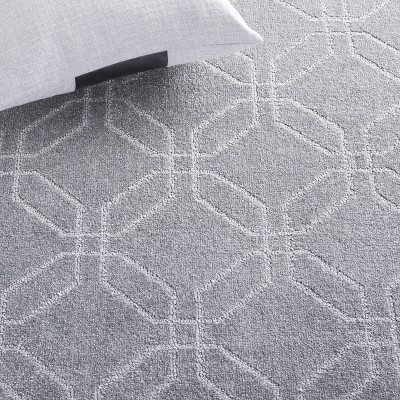 Gray Hand-Knotted Synthetic Rectangular Area Rug