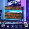 WOWLIVE 9 Dresser TV Stand with Charging Station and LED Lights, Entertainment Center for Living Room Bedroom - 4 of 4
