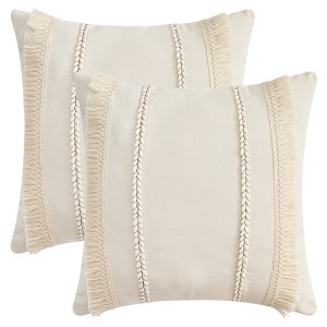 REGALWOVEN Boho Modern Striped Decorative Throw Pillow Cover for Living Room Bed Sofa 2 Pcs - 1 of 4