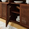 ORRD 63" Walnut Rattan Sideboard, Mid-Century Modern Buffet Cabinet with Storage, Retro Credenza for Living Room or Kitchen - 4 of 4