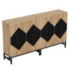 Resenkos Sideboard Buffet, Kitchen Storage Cabinet,63" Sideboard Buffet, Farmhouse Sideboard Credenza Storage Cabinet with Doors,Beige - 2 of 4