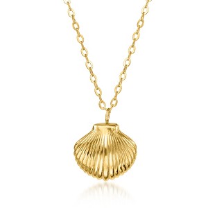 Ross-Simons Italian 10kt Yellow Gold Seashell Necklace - 1 of 3