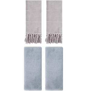 REGALWOVEN 4 Pcs Cotton Bathroom Hand Towels - 1 of 4