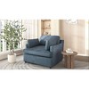 37" Accent Chair with Oversized Seat, Armrest Cushions and Elegant Angled Design for Living Room - 3 of 4