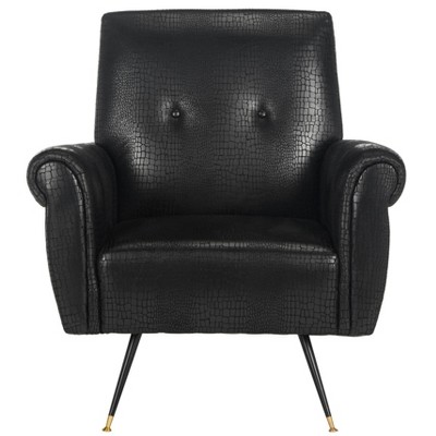 target black leather chair