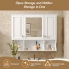 Wall Mounted Bathroom Medicine Cabinet with Mirror, Modern Bathroom Wall Cabinet with 3 Doors, Adjustable Shelves & Open Storage - 4 of 4