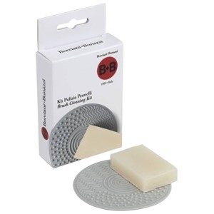 Borciani Bonazzi Brush Cleaning Kit - 2-in-1 Paintbrush Vegetable Soap & Silicone Pad, Gentle, Deep-Cleaning & Conditioner, Travel-Friendly, All - 1 of 4