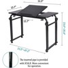 Acekool Overbed Table with Wheels, Adjustable Height & Length, Heavy-Duty Mobile Laptop Cart & Dining Table for Bedroom, Hospital, Home, Living Room - 2 of 4
