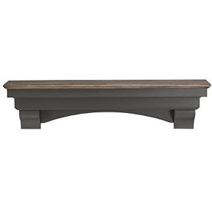 Pearl Mantels 499-72-27 Hadley Mantel Shelf, 72-Inch, Cottage Distressed - 1 of 4