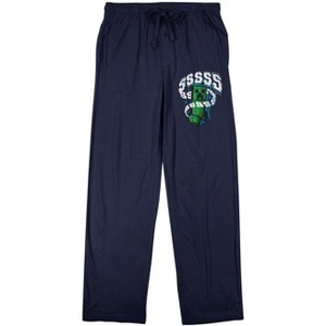 Minecraft Creeper Men's Navy Blue Graphic Sleep Pants - 1 of 3
