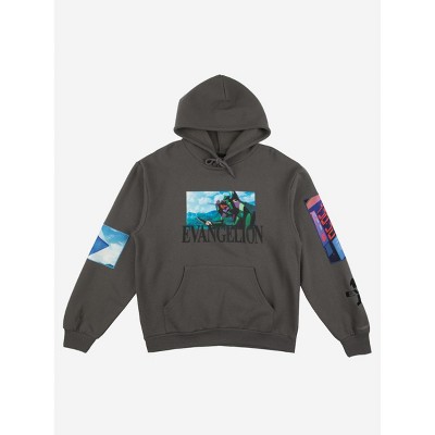 Evangelion Unit-01 Long Sleeve Pepper Hooded Sweatshirt