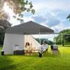 Tangkula 14 X 9.2 FT Pop up Canopy Tent w/ 2 Convertible Sidewalls to Awning & Stakes - 4 of 4