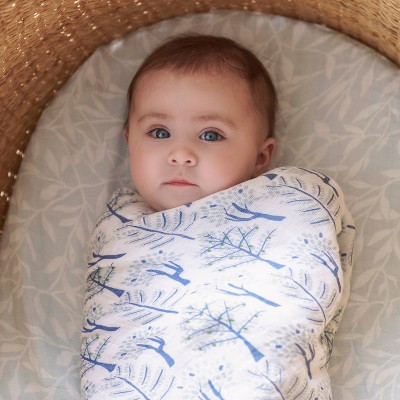 White & Orange ~ Pick 1 ~ Aden Anais Baby Boy Swaddle Blanket ~ Blue Gray 