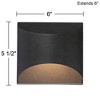 Possini Euro Design Ratner Modern Outdoor Wall Light Fixture Black Dark Sky LED Downlight 5 1/2" for Post Exterior Barn Deck House Porch Yard Patio - 4 of 4