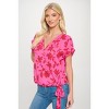 WEST K Women's Dallas Side-Tie Short Dolman Sleeve Faux Wrap Top - 3 of 4