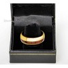 Jewelry Avalanche Gold IP Koa Wood Inlay Dome Tungsten Carbide Wedding Band, Comfort-fit, 8mm - 3 of 4